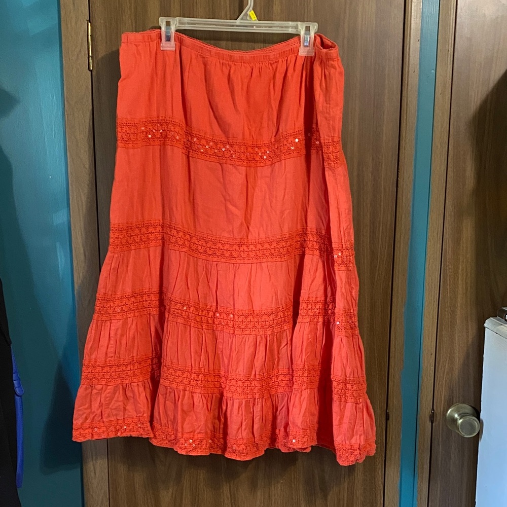 Cato Coral A-Line Skirt